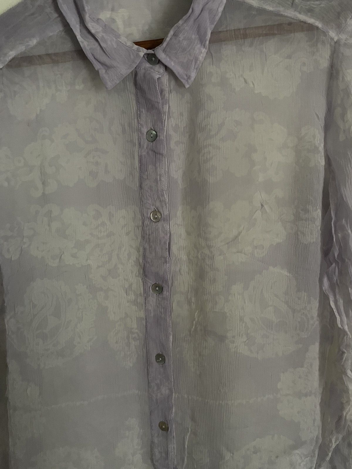Chan Luu Chan Luu White Flower Blouse Size ONE SIZE - 3 Thumbnail