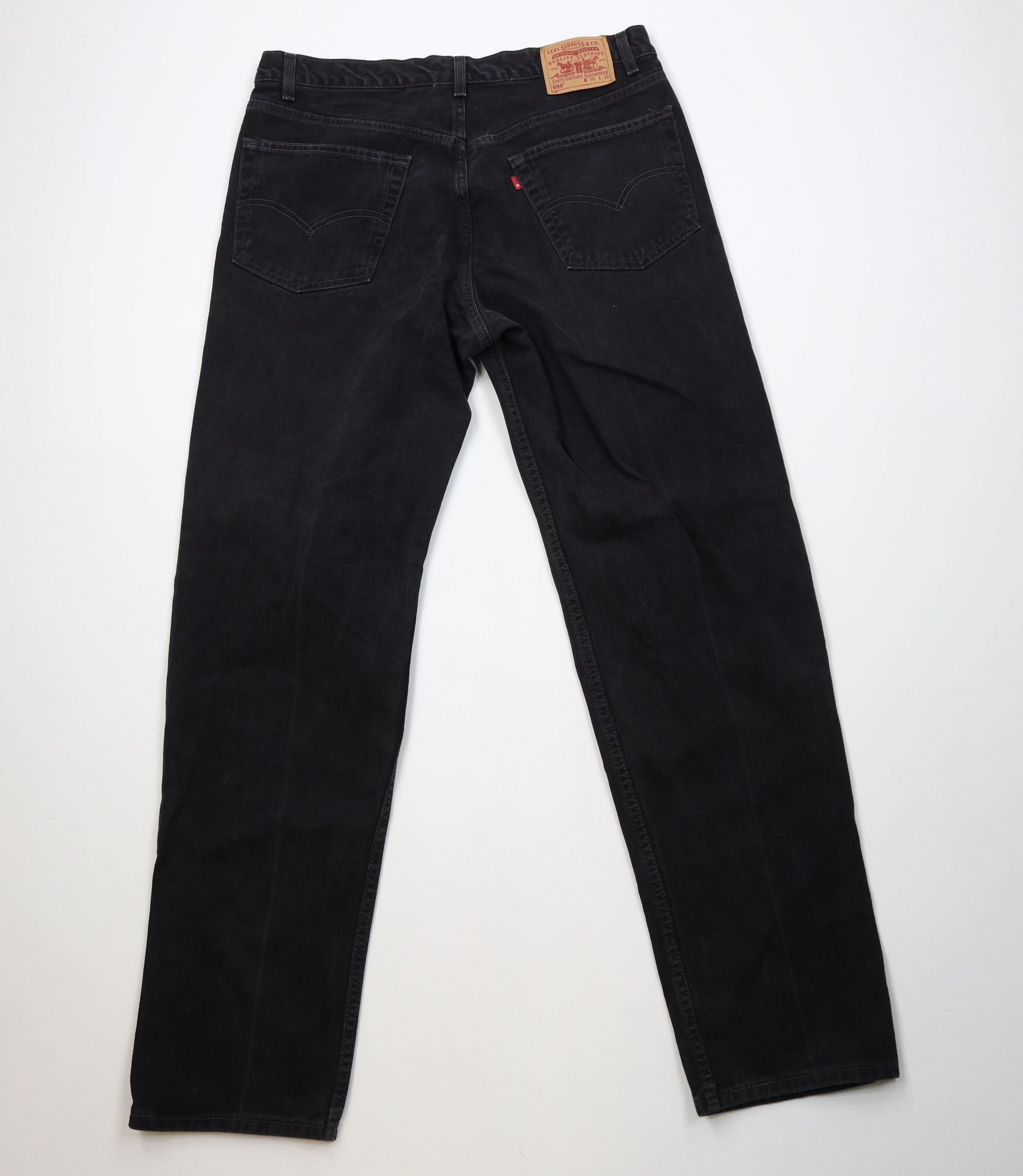 Levi's Vintage Y2K Levis 550 Relaxed Fit Denim Jeans Black Cotton Size US 38 / EU 54 - 9 Thumbnail