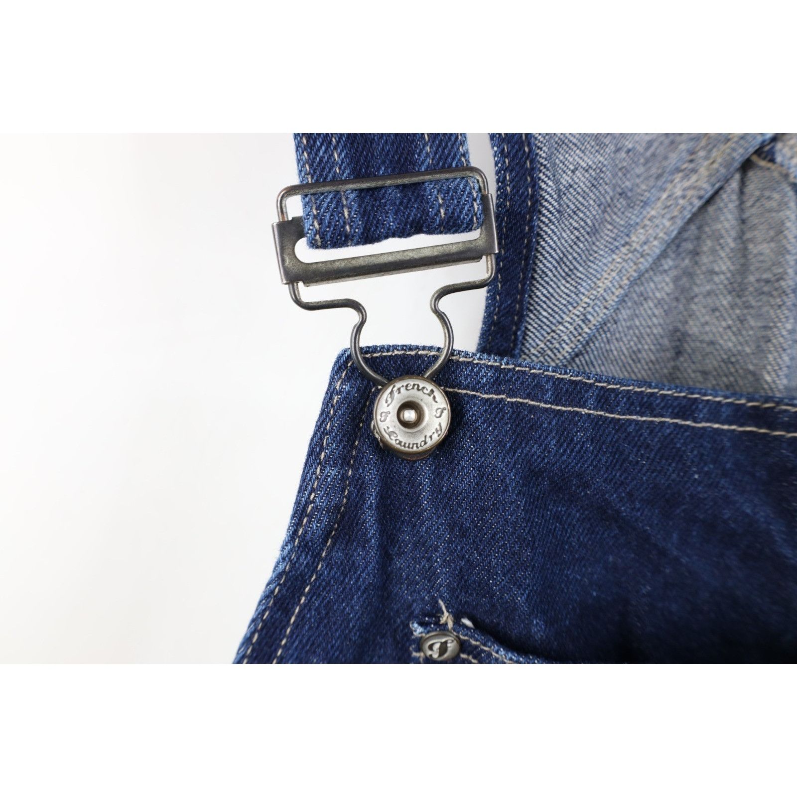 Vintage Vintage Y2K Streetwear Babydoll Wide Leg Denim Overalls Size 28" / US 6 / IT 42 - 10 Thumbnail
