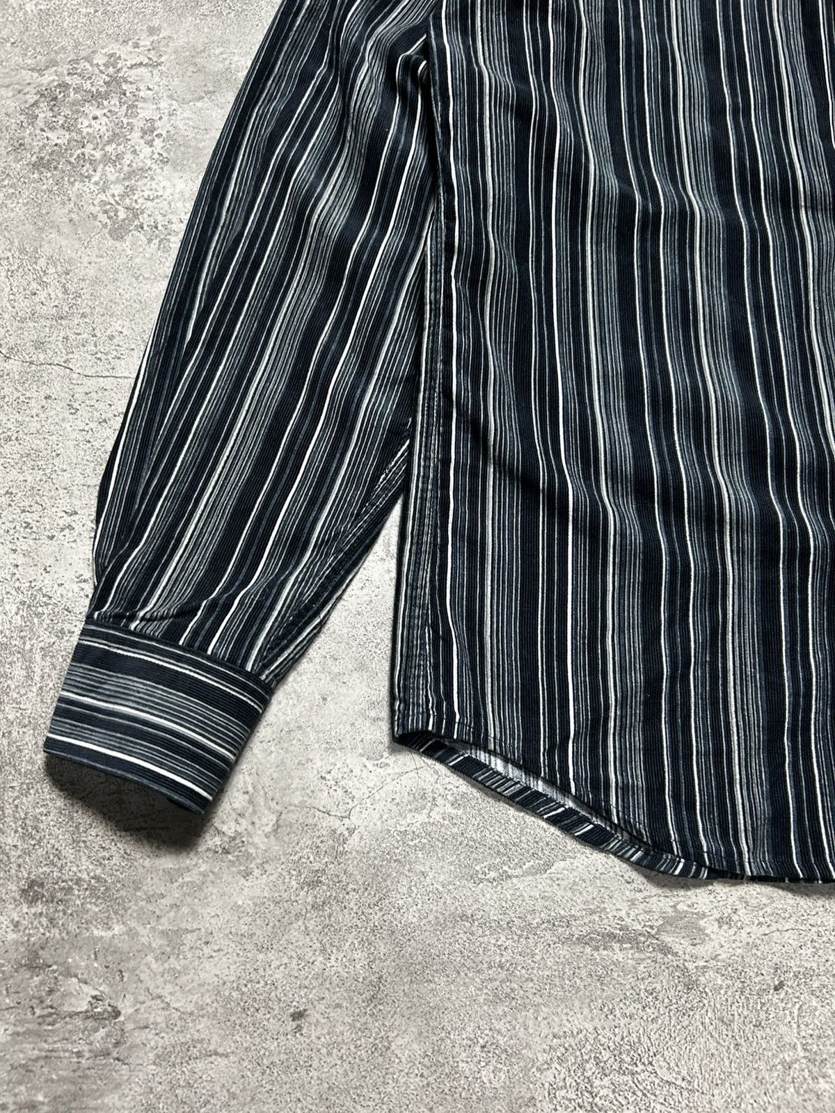 semanticdesign Semantic Design Corduroy Stripe Open Collar Shirt Size US M / EU 48-50 / 2 - 2 Thumbnail