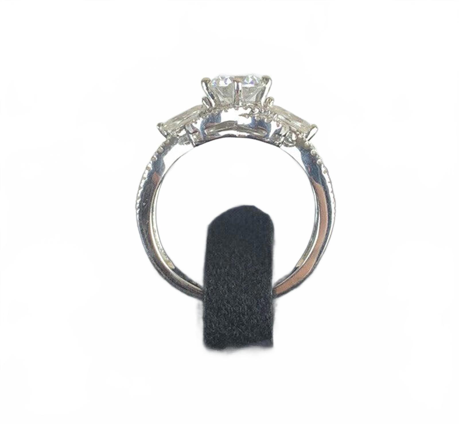 Other 14K White Gold Cubic Zirconia CZ Cocktail Statement Ring QCD Size ONE SIZE - 5 Thumbnail
