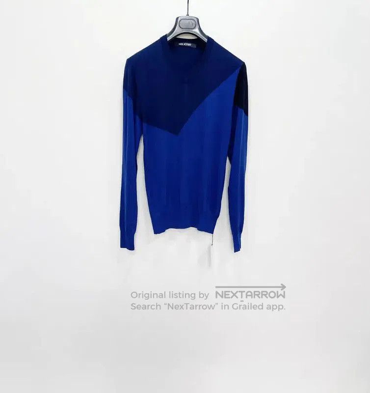 Neil Barrett Neil Barrett Deep Blue Wool Sweater for Men . Size US S / EU 44-46 / 1 - 1 Thumbnail