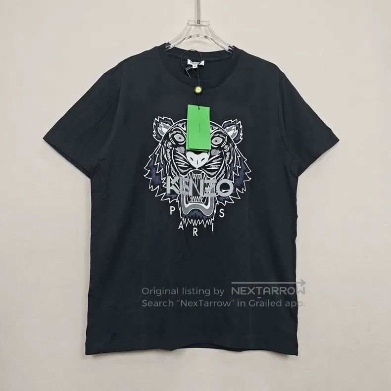 Kenzo Kenzo Black Classic Tiger Head Printed Logo Short-Sleeve T Size M / US 6-8 / IT 42-44 - 1 Thumbnail