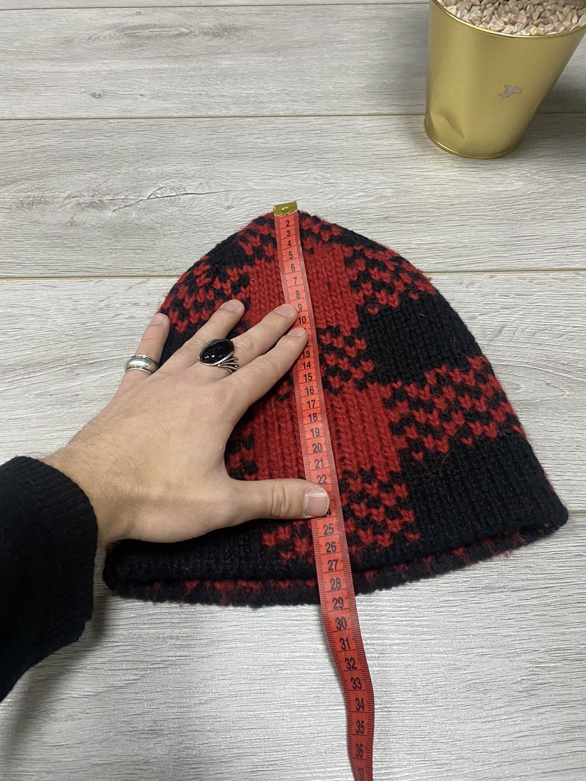 Hedi Slimane × Saint Laurent Paris Saint Laurent aw2013 RARE wool Angora check hat Size ONE SIZE - 8 Thumbnail
