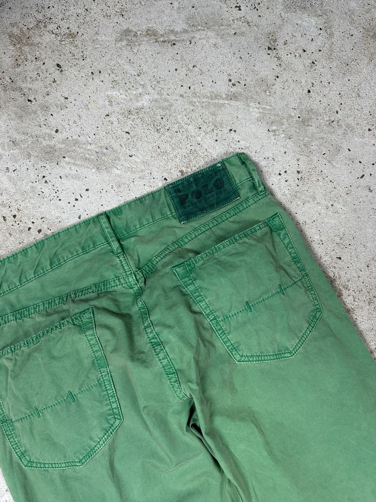 Polo Ralph Lauren × Ralph Lauren × Vintage Vintage Y2K Polo Ralph Lauren Washed Green Pants Size US 30 / EU 46 - 7 Thumbnail