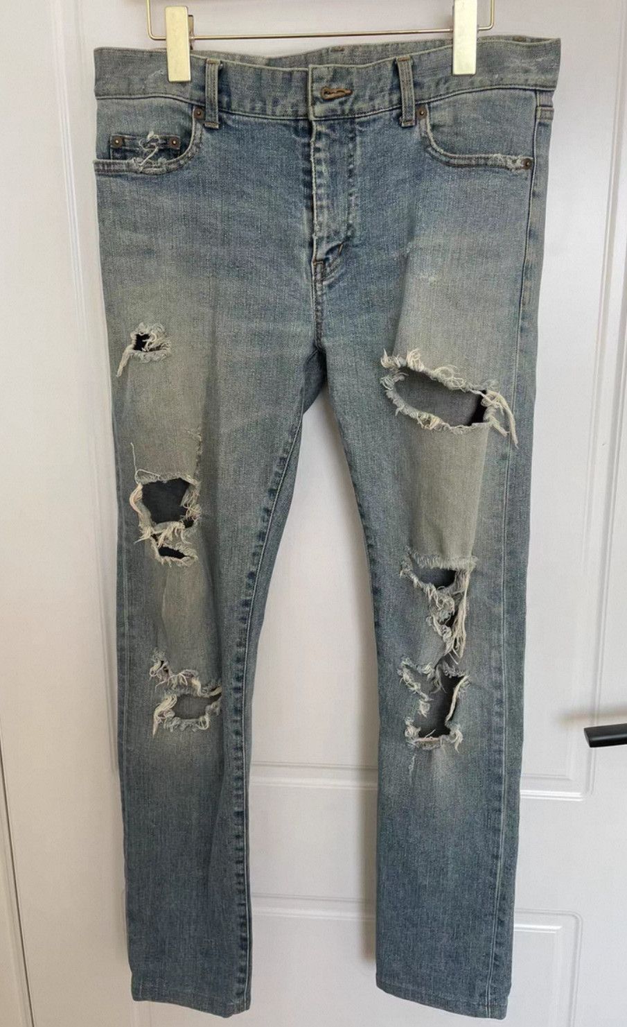 Saint Laurent Paris Saint Laurent Paris 14SS Ghost Claw Corroded Jeans. Size US 31 - 1 Thumbnail