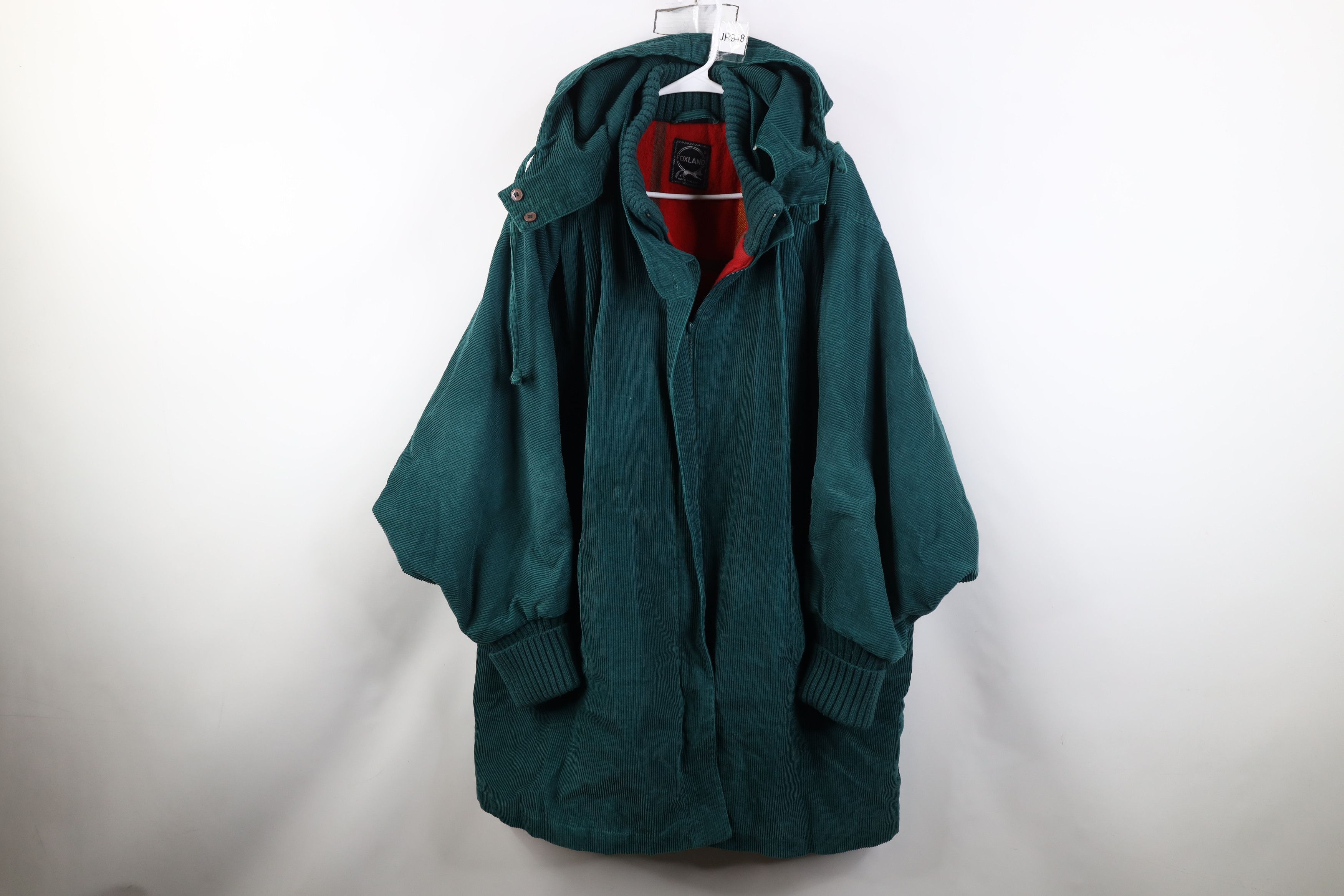 Vintage Vintage 80s 90s Streetwear Lined Hooded Corduroy Jacket Size L / US 10 / IT 46 - 1 Thumbnail