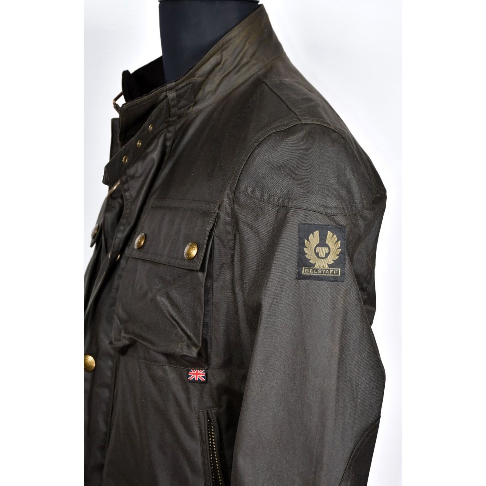 Belstaff Belstaff Racemaster Jacket Men's 38 Waxed Cotton Brown Logo Vintage? (No) Size US XXS / EU 40 - 6 Thumbnail