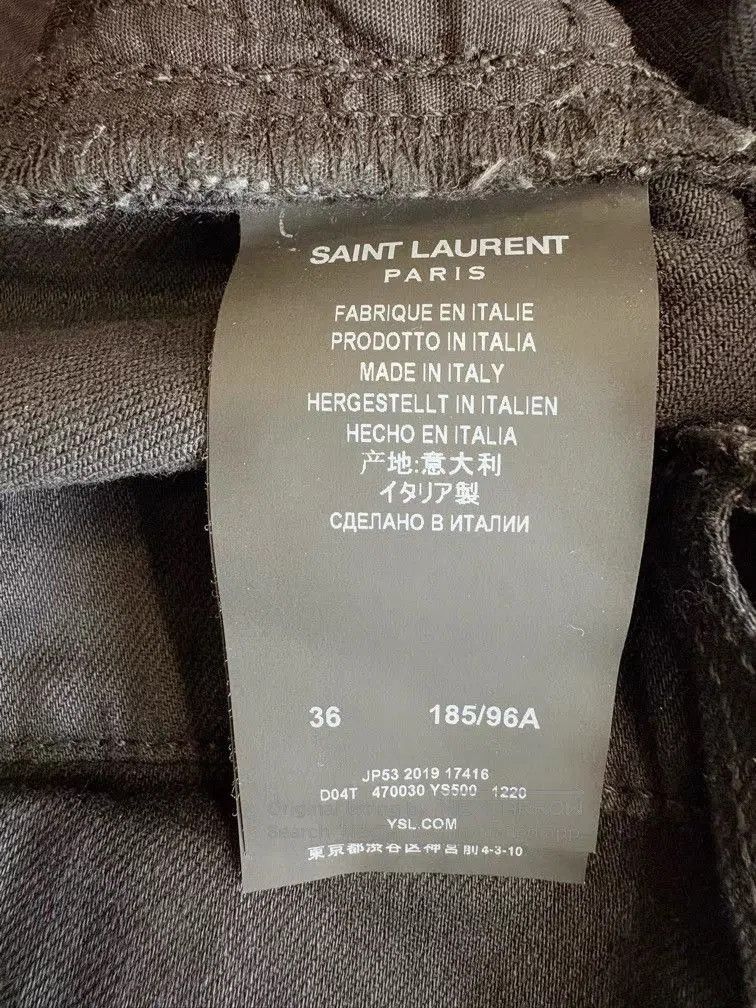 Saint Laurent Paris Black Ripped Denim Jeans Size 36. Size US 36 / EU 52 - 5 Thumbnail