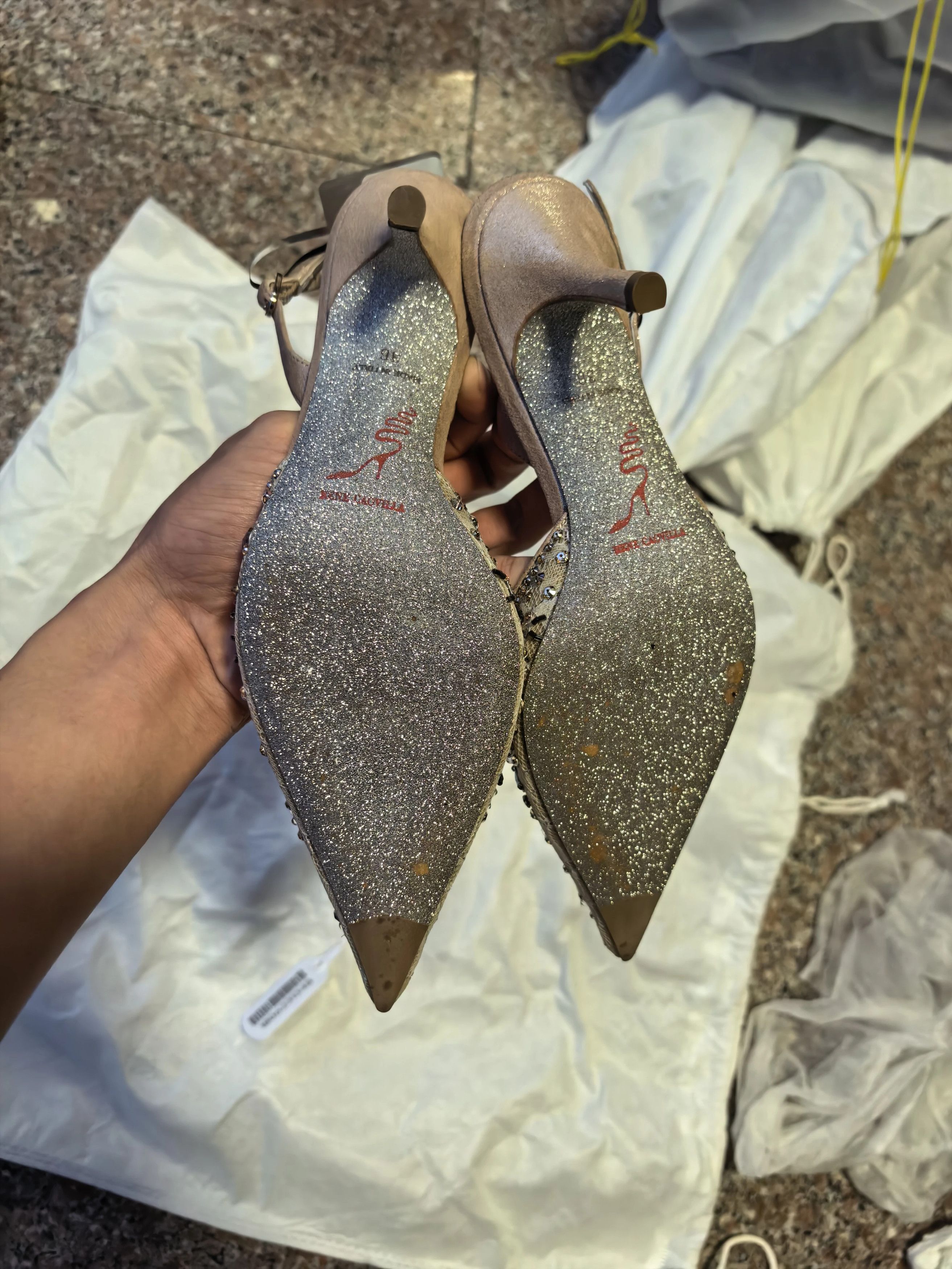 Rene Caovilla Rene Caovilla Crystal Rhinestone Heels EU36 Sparkly Size US 5.5 / IT 35.5 - 5 Thumbnail