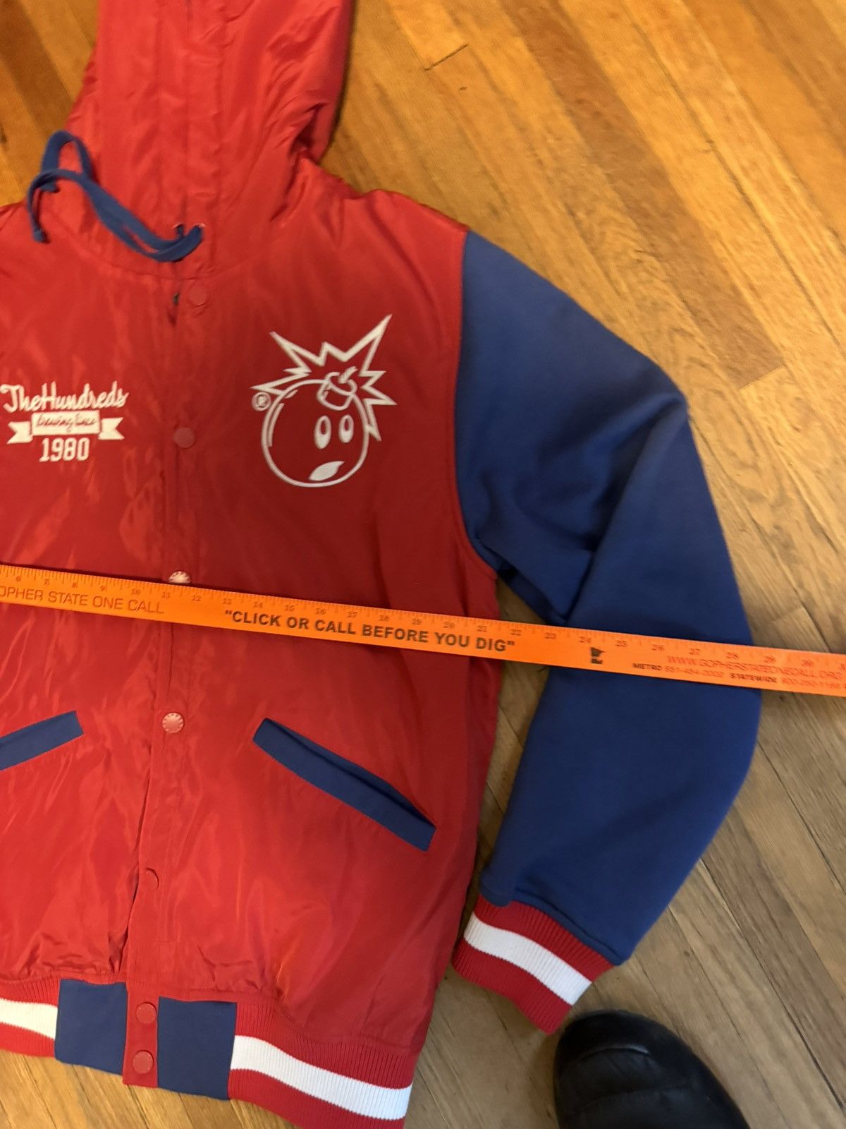 The Hundreds The Hundreds X Drawing Lines Red And Blue Hooded Jacket Size US L / EU 52-54 / 3 - 8 Thumbnail