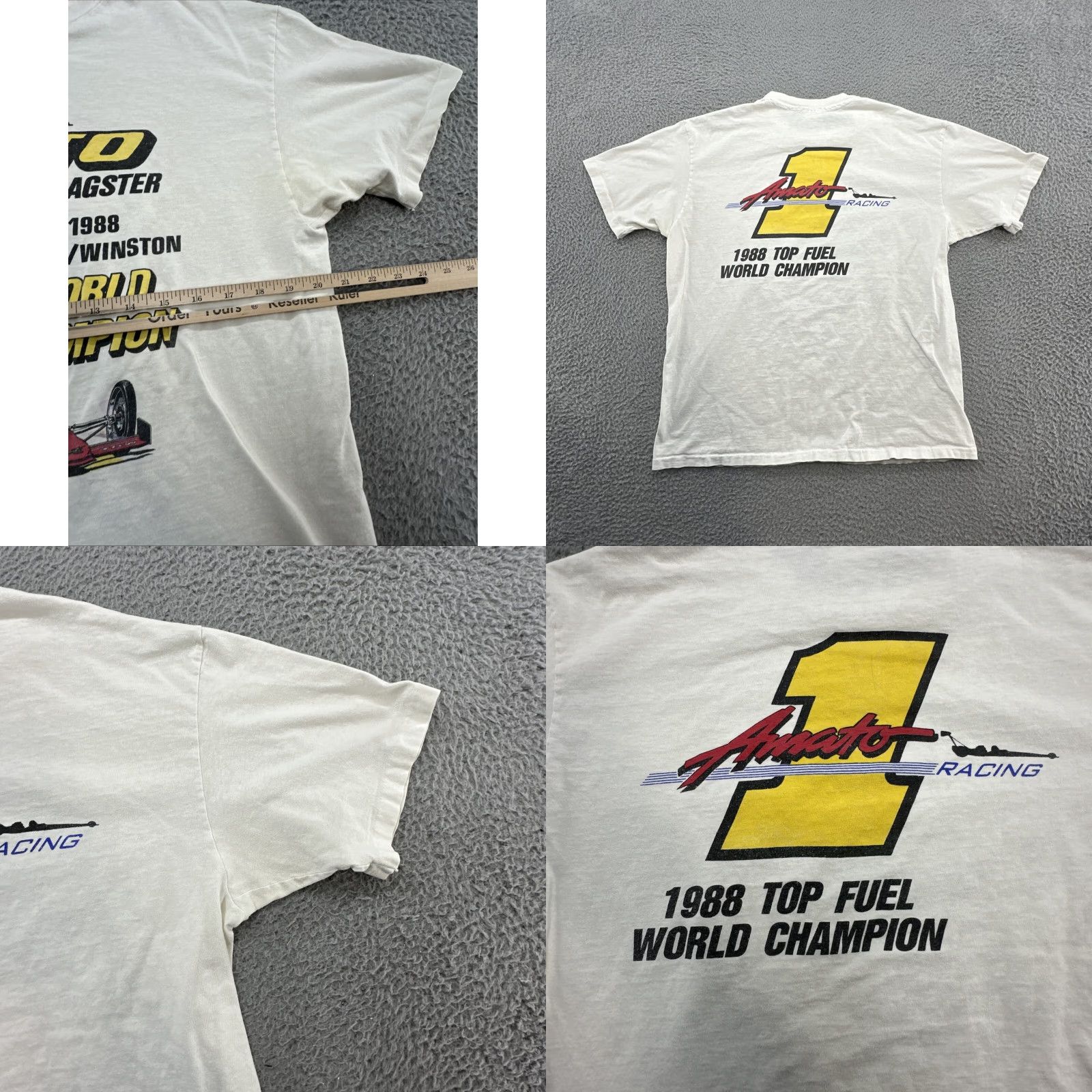 Globe VINTAGE JOE AMATO Top Fuel Dragster World Champion Drag Racing T-Shirt XL Gl ob e? (Oops) Size US XL / EU 56 / 4 - 9 Thumbnail