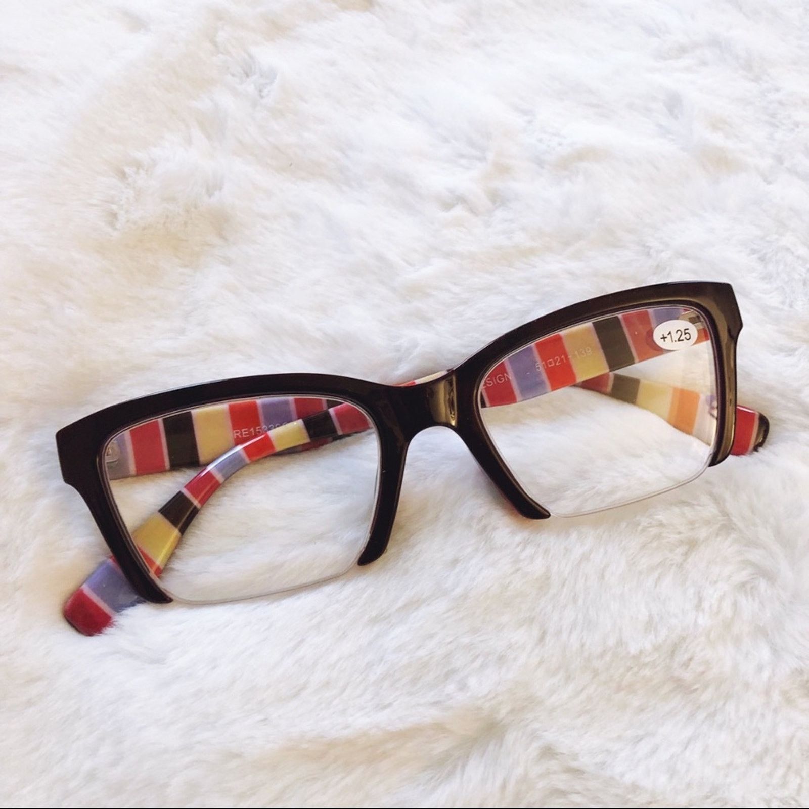 Other Brooke Black Half Rim Rectangle Reader Glasses Size ONE SIZE - 3 Thumbnail