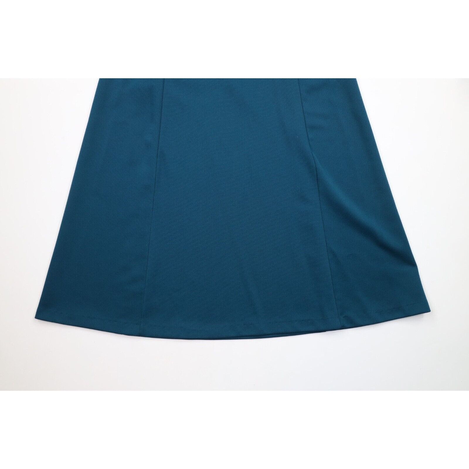 Vintage Vintage 70s Streetwear Blank Knit Long Skirt Teal Size 38" / US 16 / IT 52 - 9 Thumbnail
