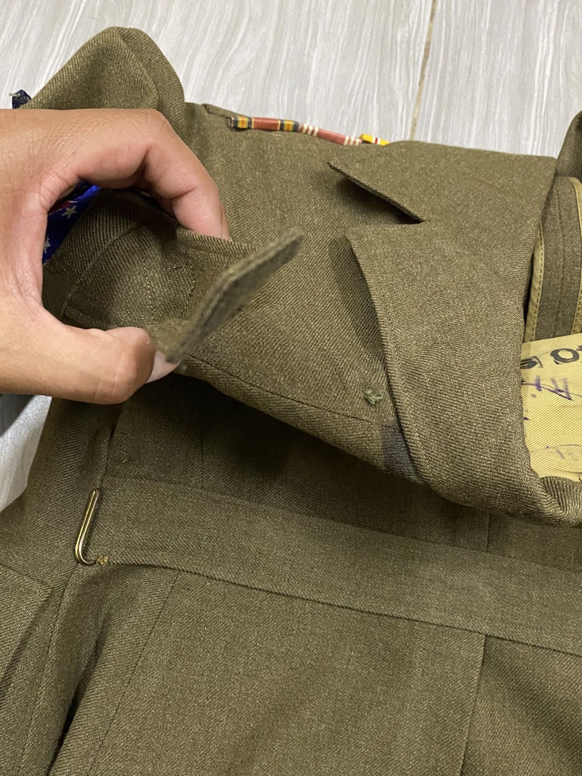 Other Vtg 1940s U.S. Army WWII Wool Service Coat M1941 Insignia Size US S / EU 44-46 / 1 - 13 Thumbnail