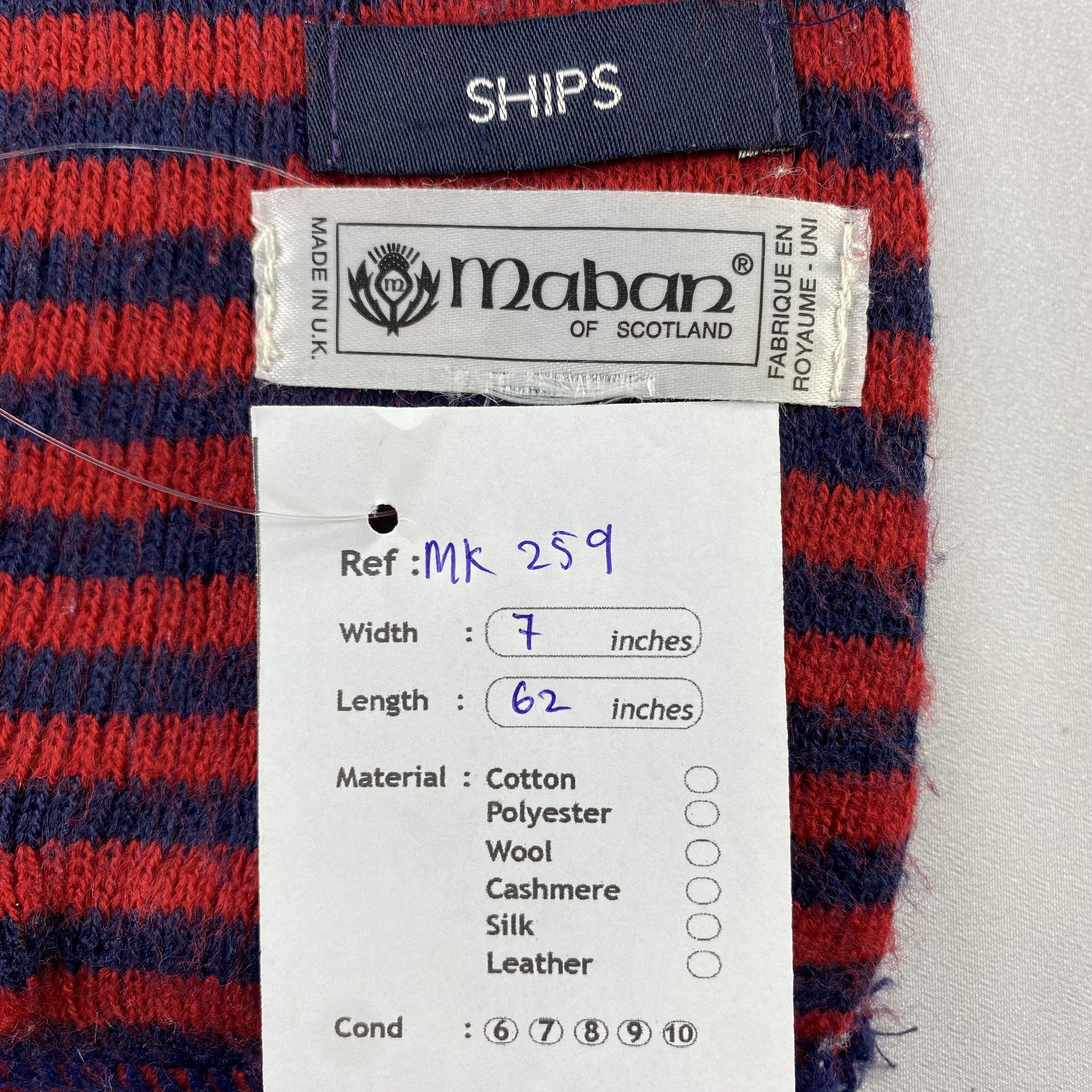 Japanese Brand × SHIPS Ship Scarf Neck Wrap Stripe Muffler Size ONE SIZE - 6 Thumbnail