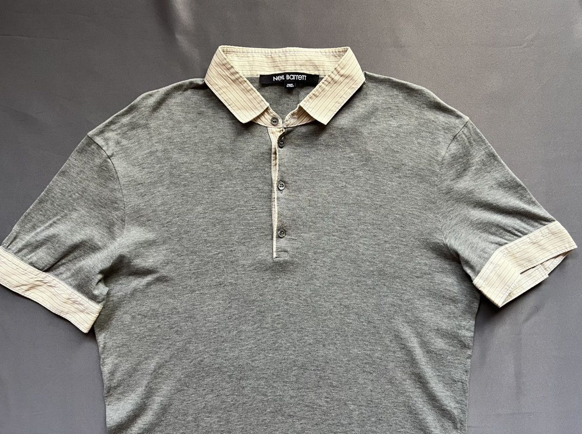 Neil Barrett Neil Barrett Gray Classic Polo Luxury Style T-Shirt Size US M / EU 48-50 / 2 - 4 Thumbnail