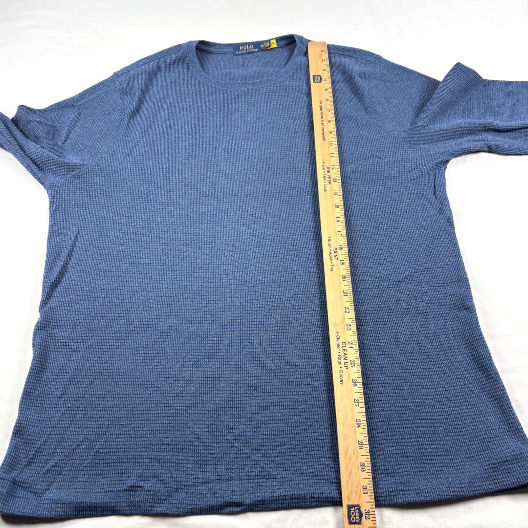 Polo Ralph Lauren Polo Ralph Lauren Sweatshirt Men 2XL Blue Waffle Knit Thermal Crew Neck Pullover Shirt Regular Size 2XL Mens Size US XXL / EU 58 / 5 - 5 Thumbnail
