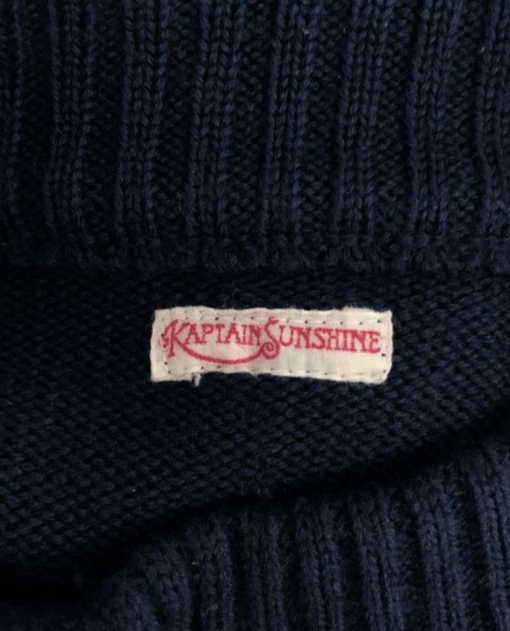 Kaptain Sunshine Kaptain Sunshine Seamless Naval Wool Knit Sweater, Navy Blue Size US S / EU 44-46 / 1 - 3 Thumbnail