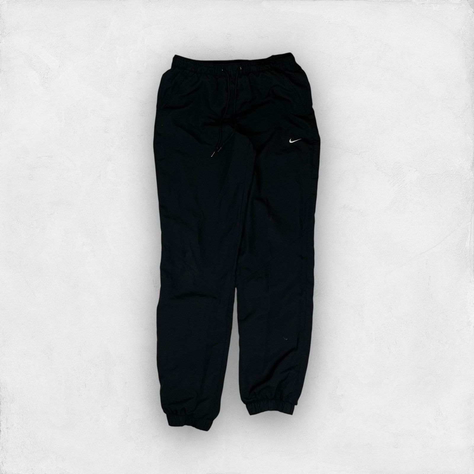 Nike × Vintage Nike Men's Black Solo Swoosh High-Rise Straight Track Pant M Size US 30 / EU 46 - 1 Thumbnail