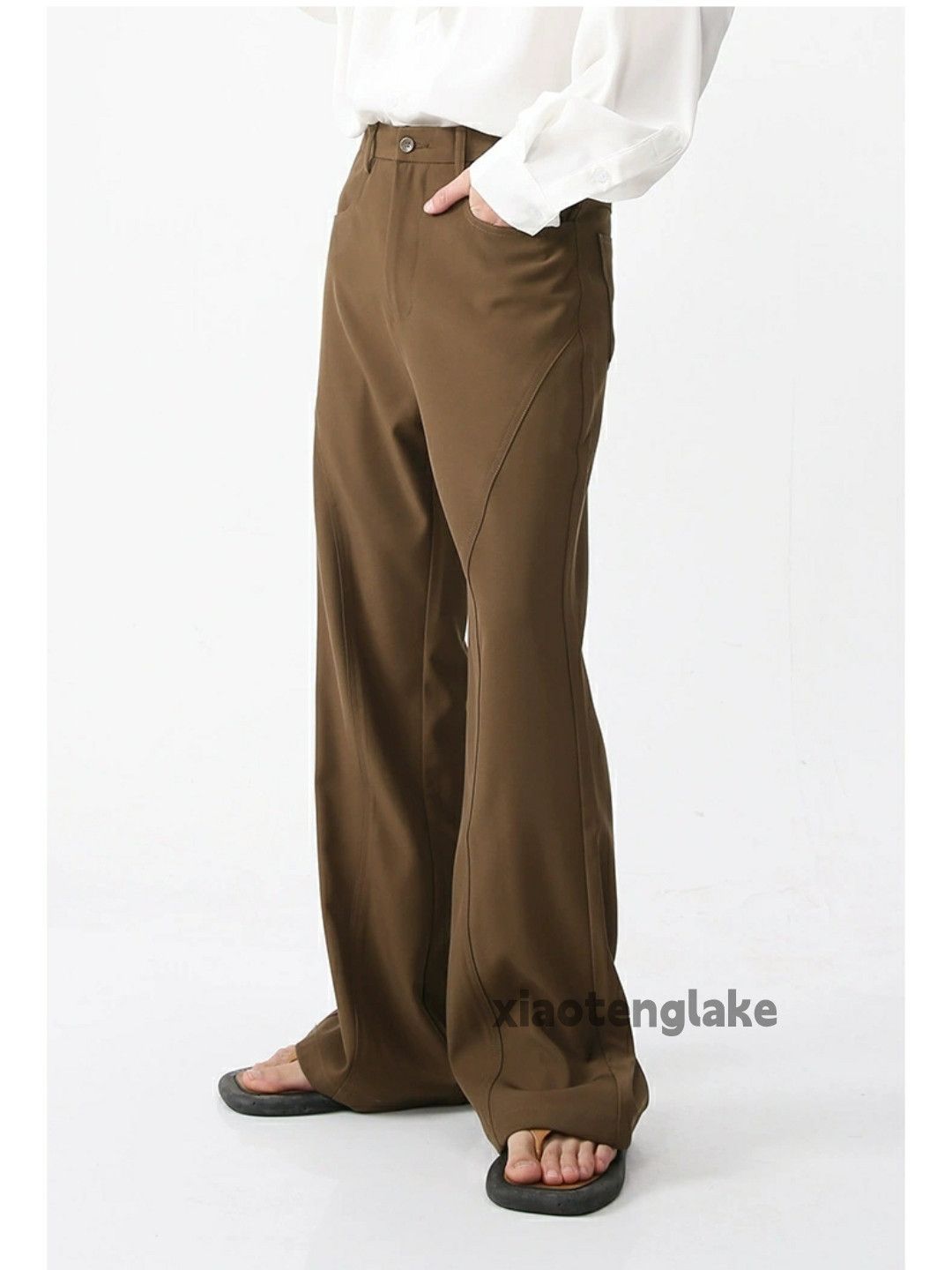 Designer × Japanese Brand × Vintage retro y2k yuppie disco bootcut flared patchwork pants Size US 30 / EU 46 - 2 Thumbnail
