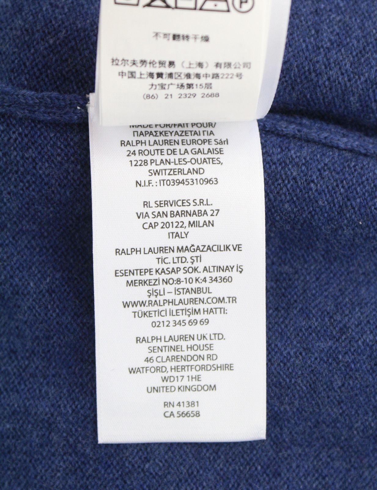 Ralph Lauren NAVY S Wool Tight Knit Half Zip Pullover 86948 Size US S / EU 44-46 / 1 - 11 Thumbnail