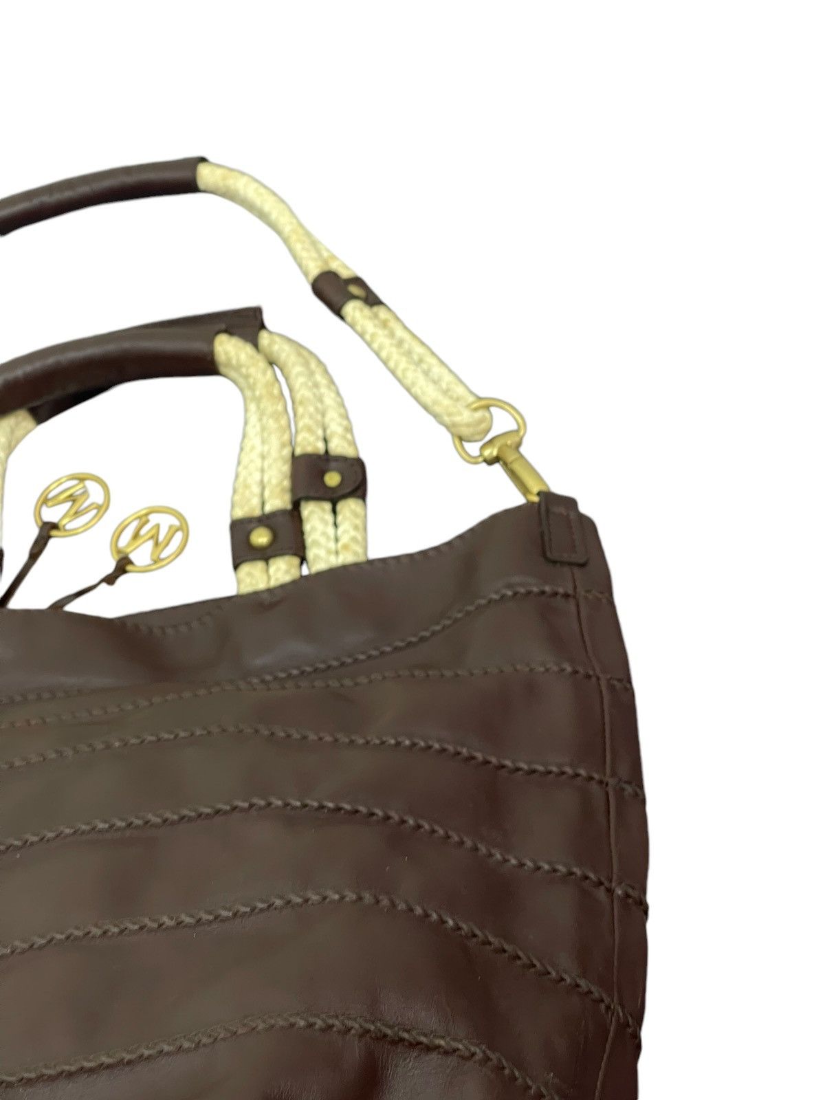 Genuine Leather Full Leather Max Mara Italy Tote Shoulder Bag 9🟩 Size ONE SIZE - 21 Thumbnail