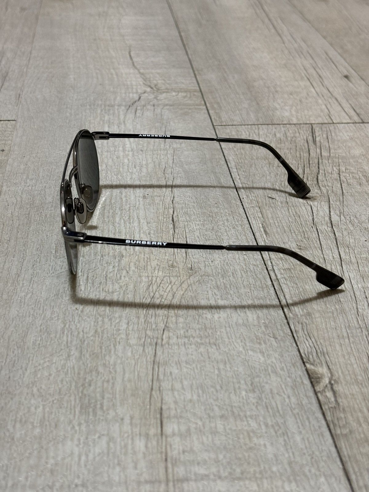 Burberry × Burberry Prorsum Unisex B-3109 Italy Big Logo Frame Metal-Matte Round Shape Sunglasses Size ONE SIZE - 4 Thumbnail