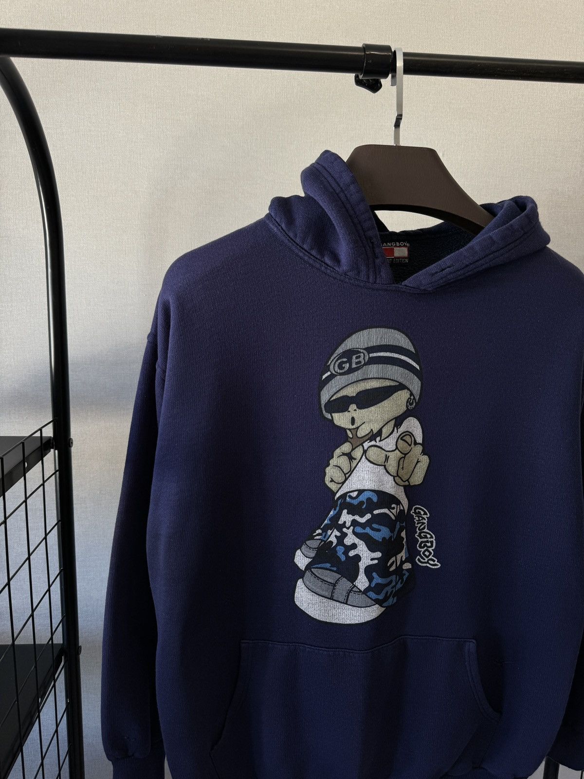 Rap Tees Gang Boy vintage distressed faded Rap big logo hoodie Size US L / EU 52-54 / 3 - 3 Thumbnail