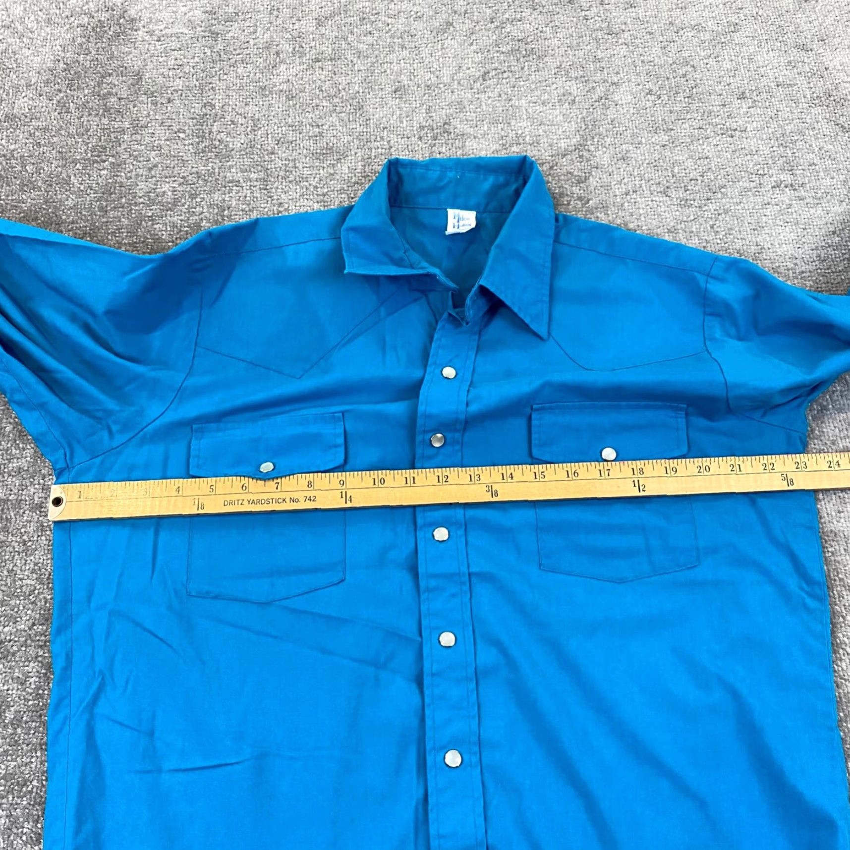 Vintage VINTAGE Malco Modes Shirt Mens 16.5 33 Blue Pearl Snap Up Western Rodeo Cowboy USA L/S Size US L / EU 52-54 / 3 - 6 Thumbnail