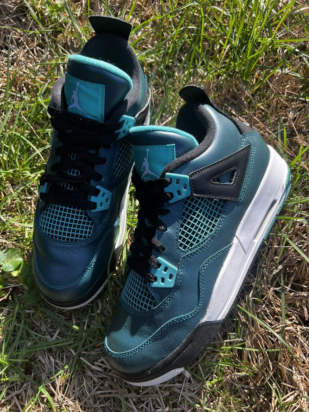 Jordan Brand CLEAN Air Jordan 4 Retro Teal 2015 Size 6.5 Mens shoes Size US 6.5 / EU 39-40 - 1 Thumbnail