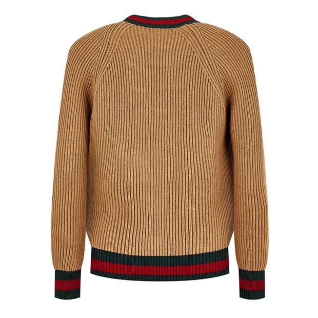 Gucci Knitted Web Cardigan Size US XXL / EU 58 / 5 - 6 Thumbnail