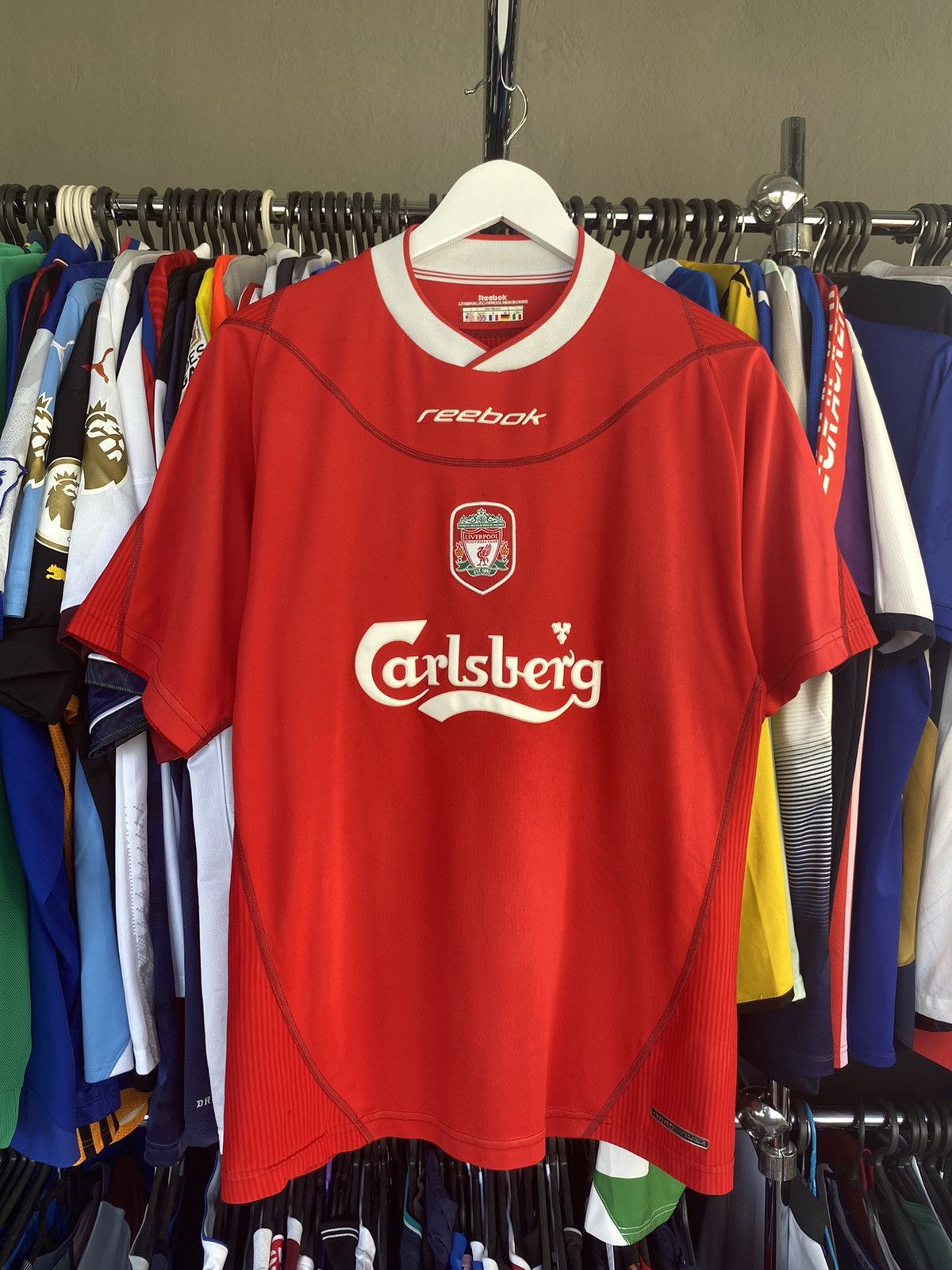 Reebok 2002/04 REEBOK LIVERPOOL HOME SOCCER FOOTBALL JERSEY SHIRT Size US M / EU 48-50 / 2 - 1 Thumbnail