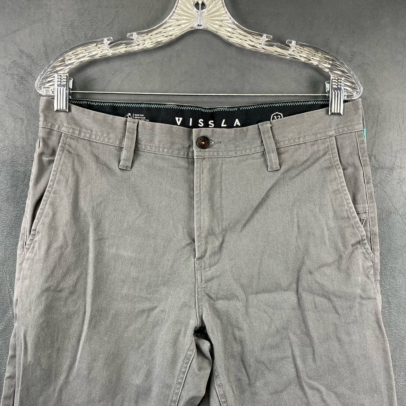Vissla Vissla Upcycled Chino Trousers Skater Work Gray Mens Size 32 Size US 32 / EU 48 - 6 Thumbnail