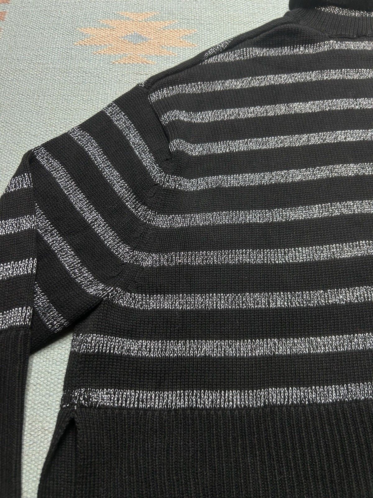 Gap Gap turtleneck sweater cotton knit lurex sparkle striped L Size L / US 10 / IT 46 - 8 Thumbnail
