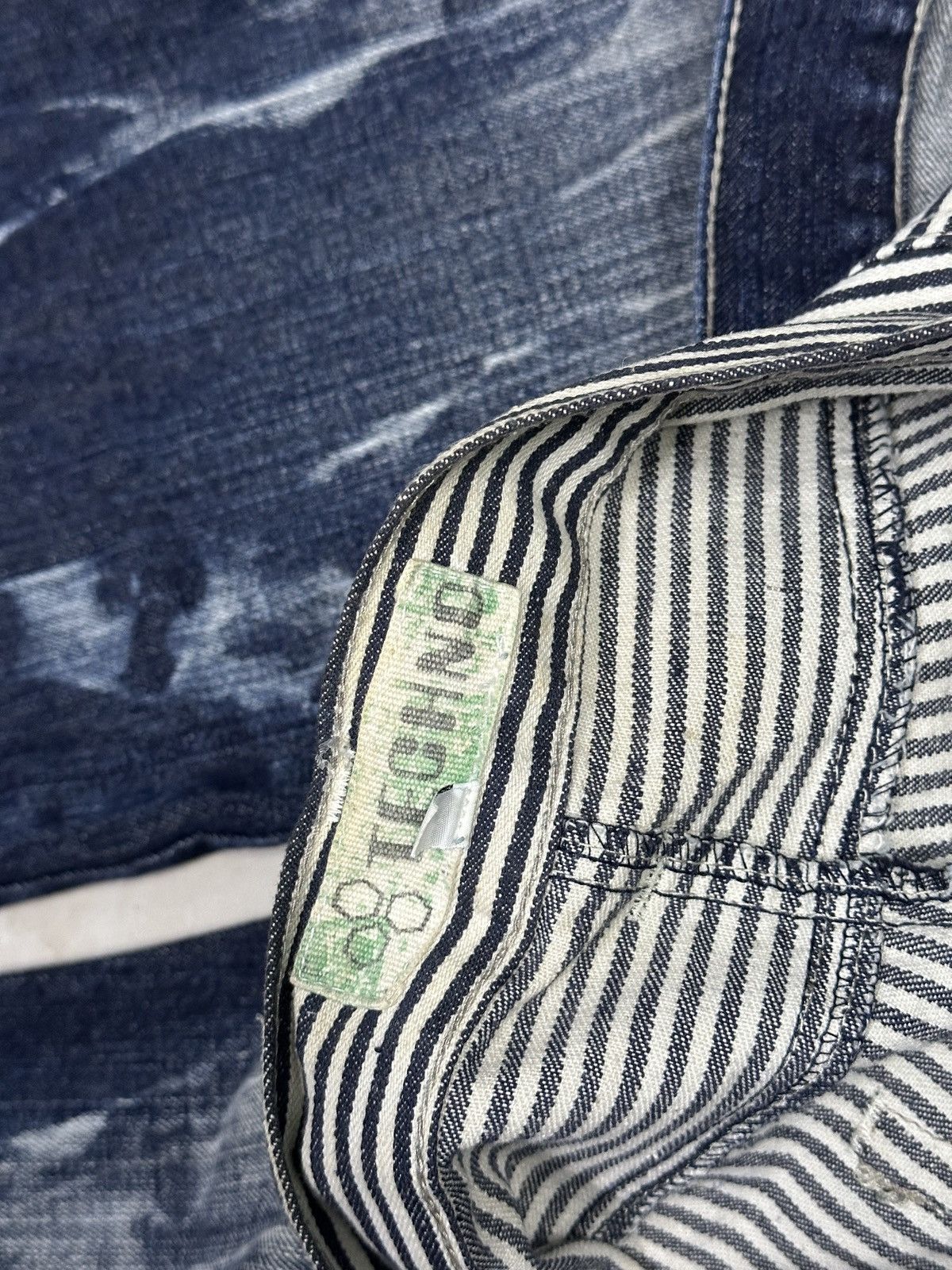 Kapital Double Waist💥 Blue Washed Embroid Hickory Style 💥 Size US 36 / EU 52 - 6 Thumbnail