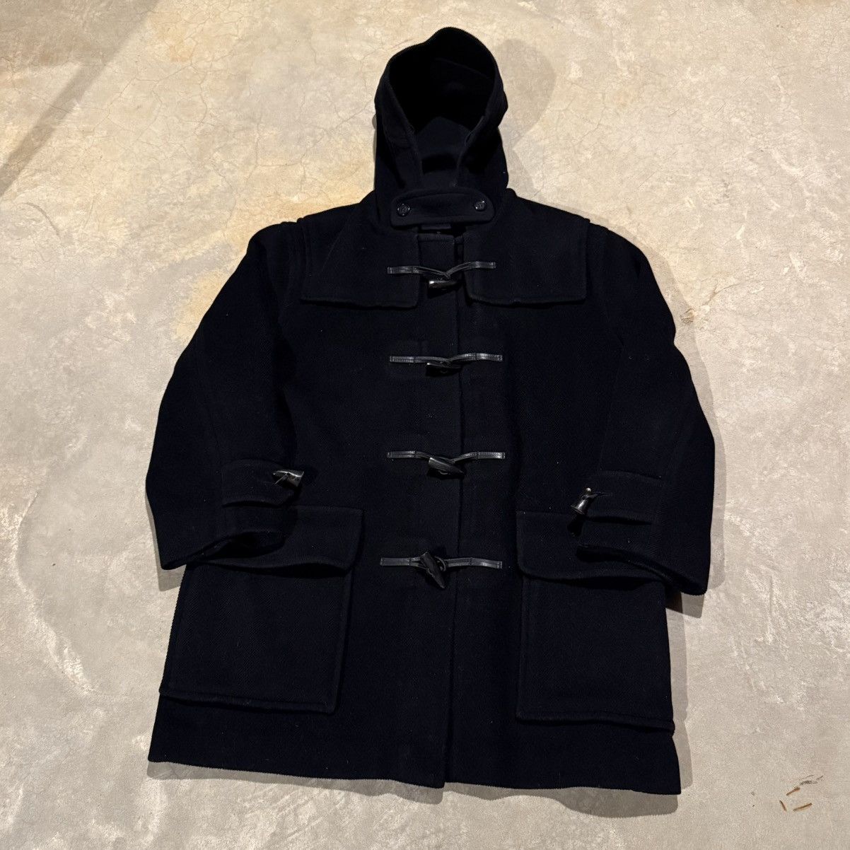 Burberry Burberry London Wool Hooded Duffle Coat Black Size US L / EU 52-54 / 3 - 2 Thumbnail