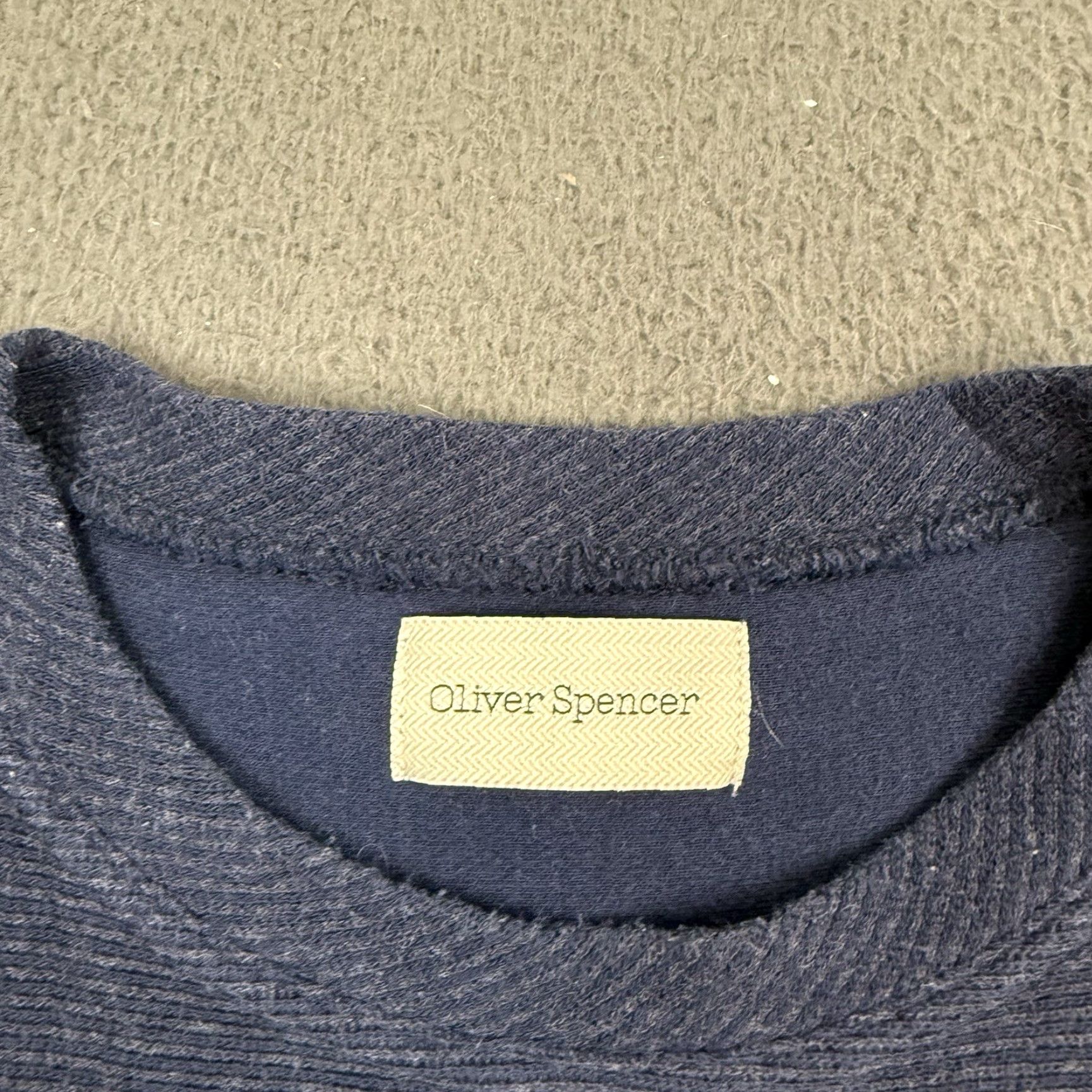 Oliver Spencer Oliver Spencer Belheim Sweater Mens Small Blue Crew Neck Pullover Cotton Size US S / EU 44-46 / 1 - 3 Thumbnail