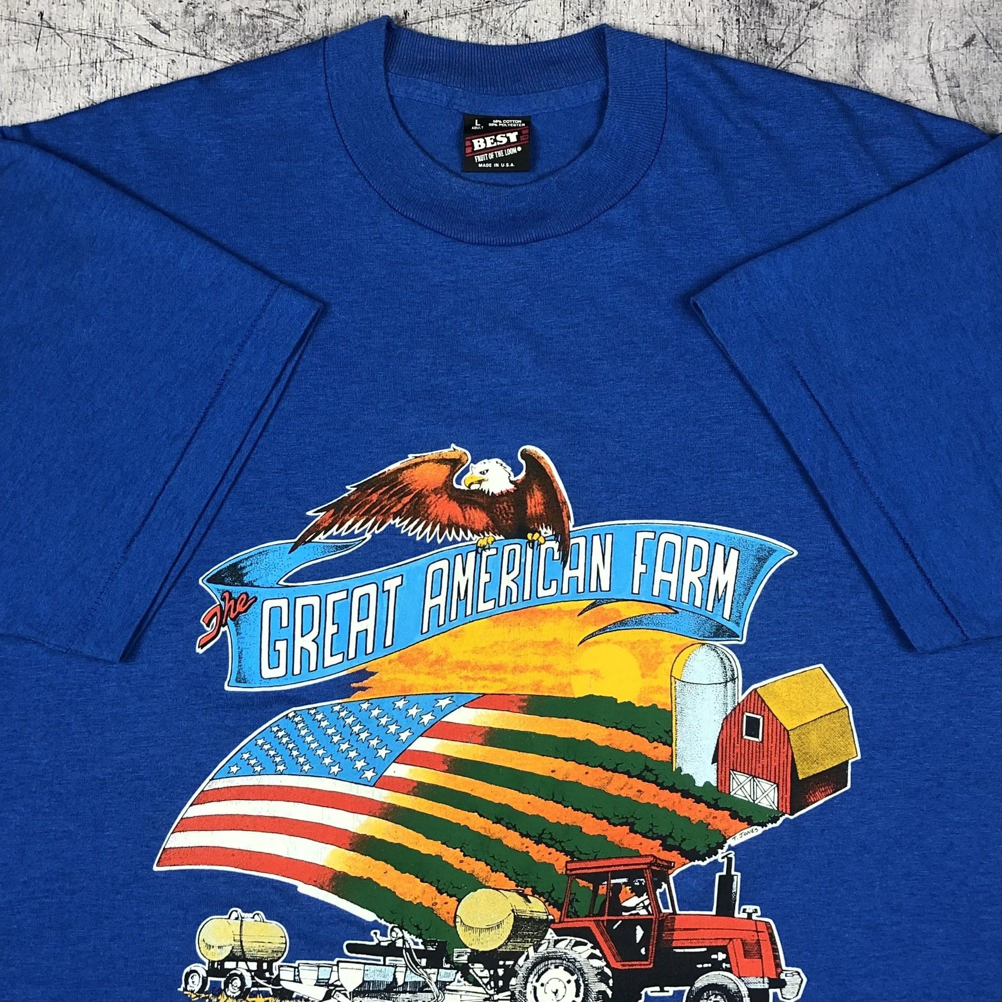 Vintage 1992 Great American Farm Feeding World USA T-Shirt Size US L / EU 52-54 / 3 - 3 Thumbnail