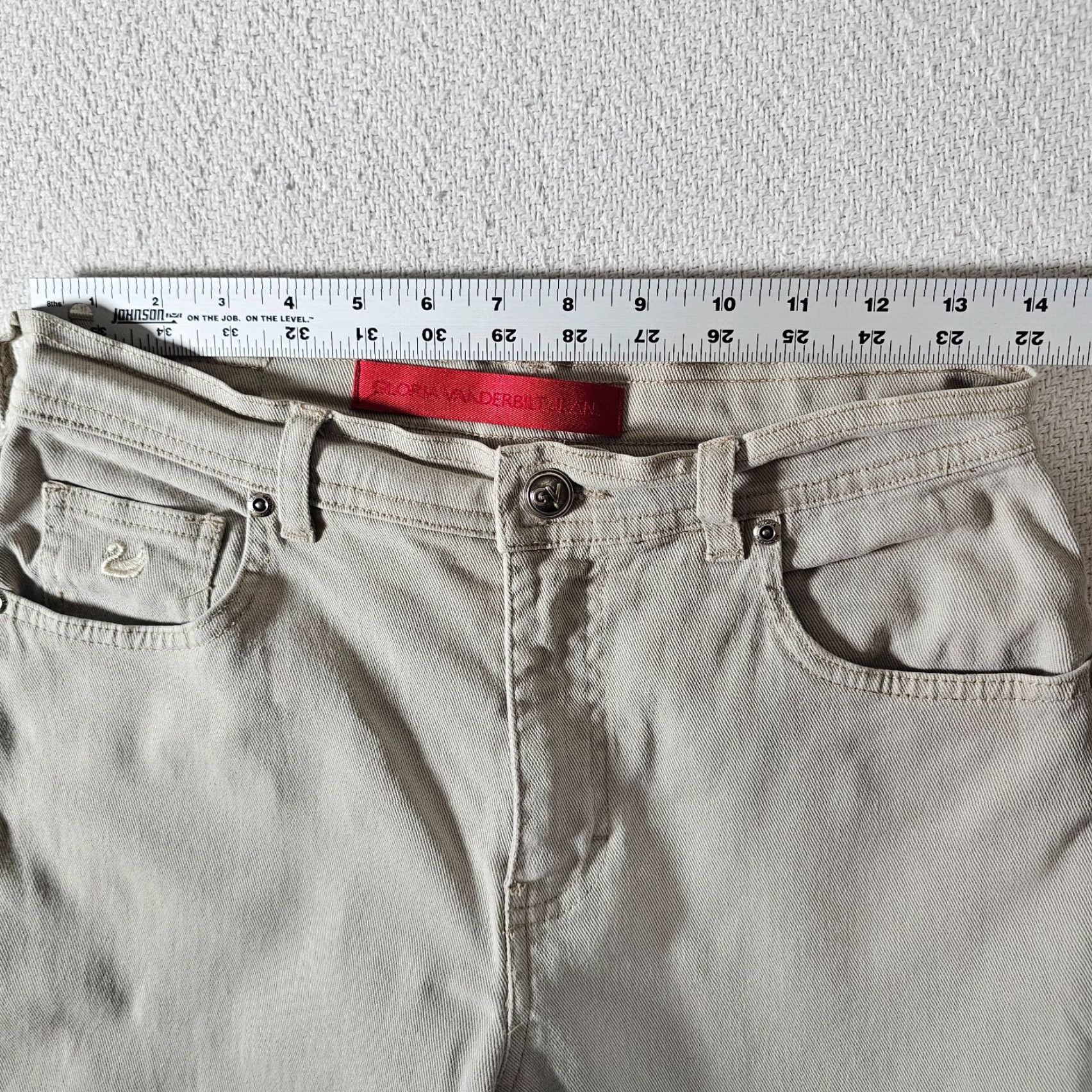 Gloria Vanderbilt VINTAGE Gloria Vanderbilt Women's Jeans Size 6 Beige Stretch Straight Leg Denim Mid Rise Regular Fit Size 28" / US 6 / IT 42 - 4 Thumbnail