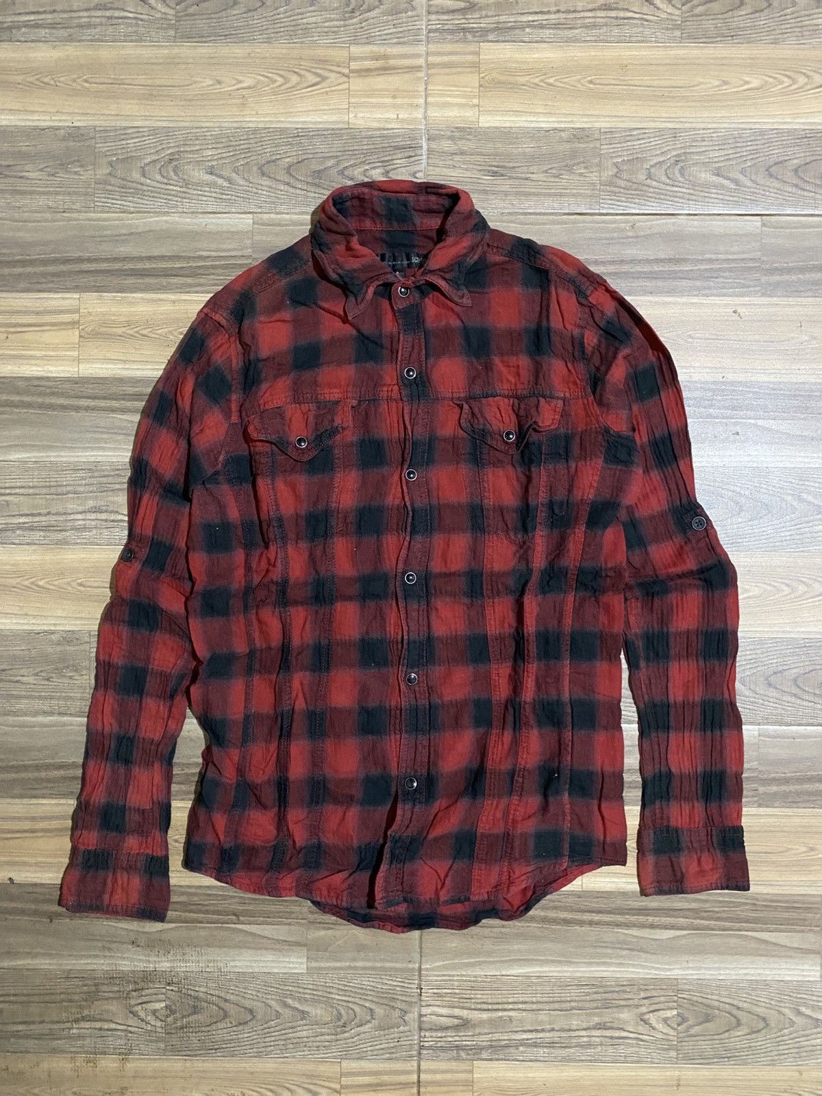 Japanese Brand × Vintage SCHLUSSEL PLAID SHIRT Size US M / EU 48-50 / 2 - 1 Thumbnail