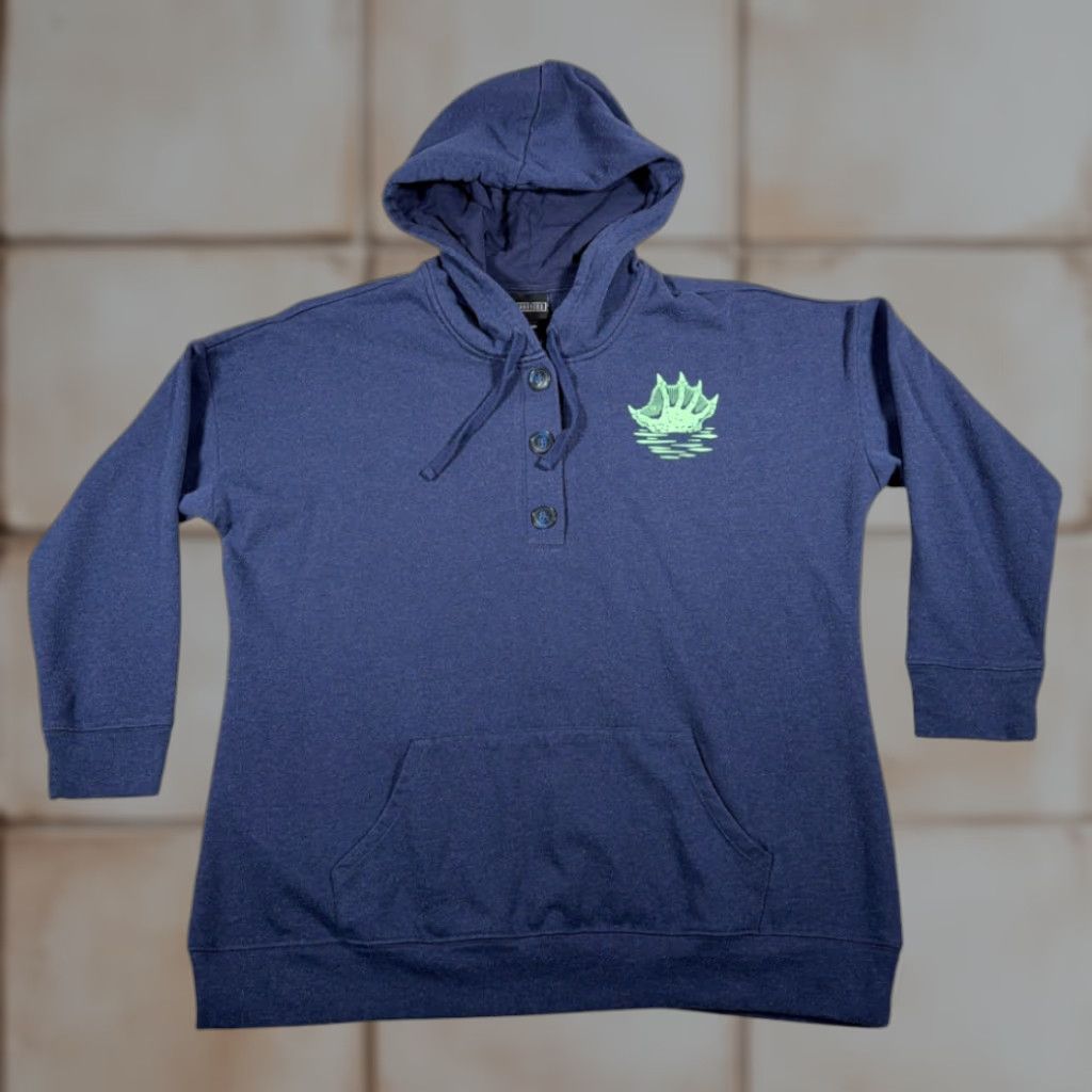 Vintage Creature Black Lagoon Sweater Womens XL Blue Hoodie Universal Monsters Size XL / US 12-14 / IT 48-50 - 1 Thumbnail