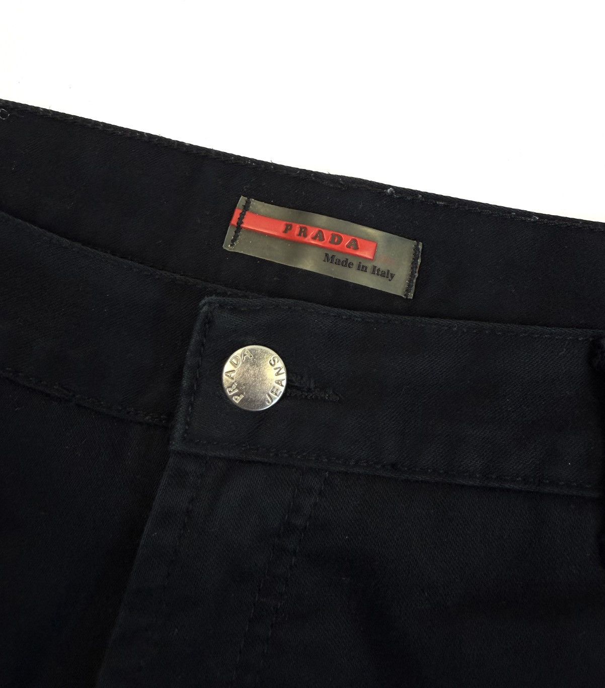 Prada 90-00s Prada Linea Rossa Archive Black Pants Red Tab Vintage Size US 38 / EU 54 - 14 Thumbnail