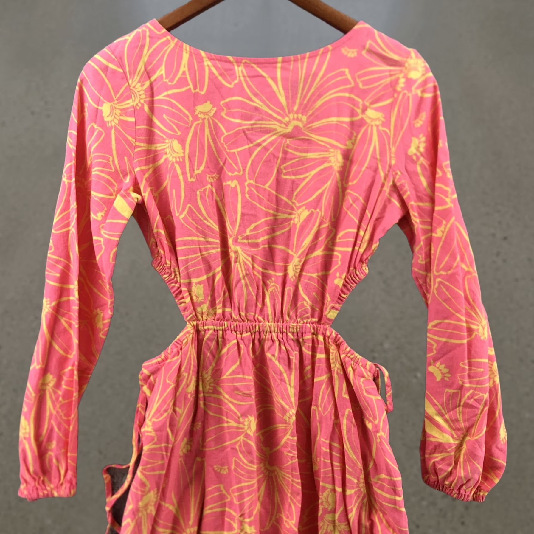 Vintage Universal Thread Cut Out A-Line Dress Womens S Pink Balloon Long Sleeve NEW Size S / US 4 / IT 40 - 1 Thumbnail