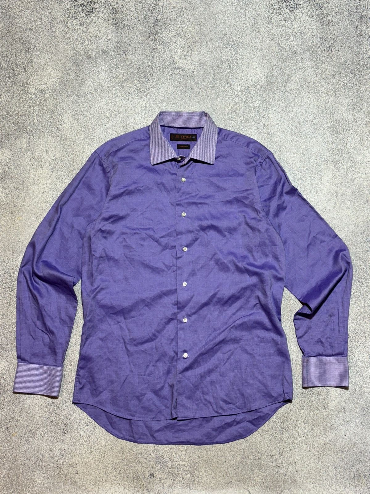 Etro Etro Milano Shirt Slim Fit Purple size M Size US M / EU 48-50 / 2 - 1 Thumbnail