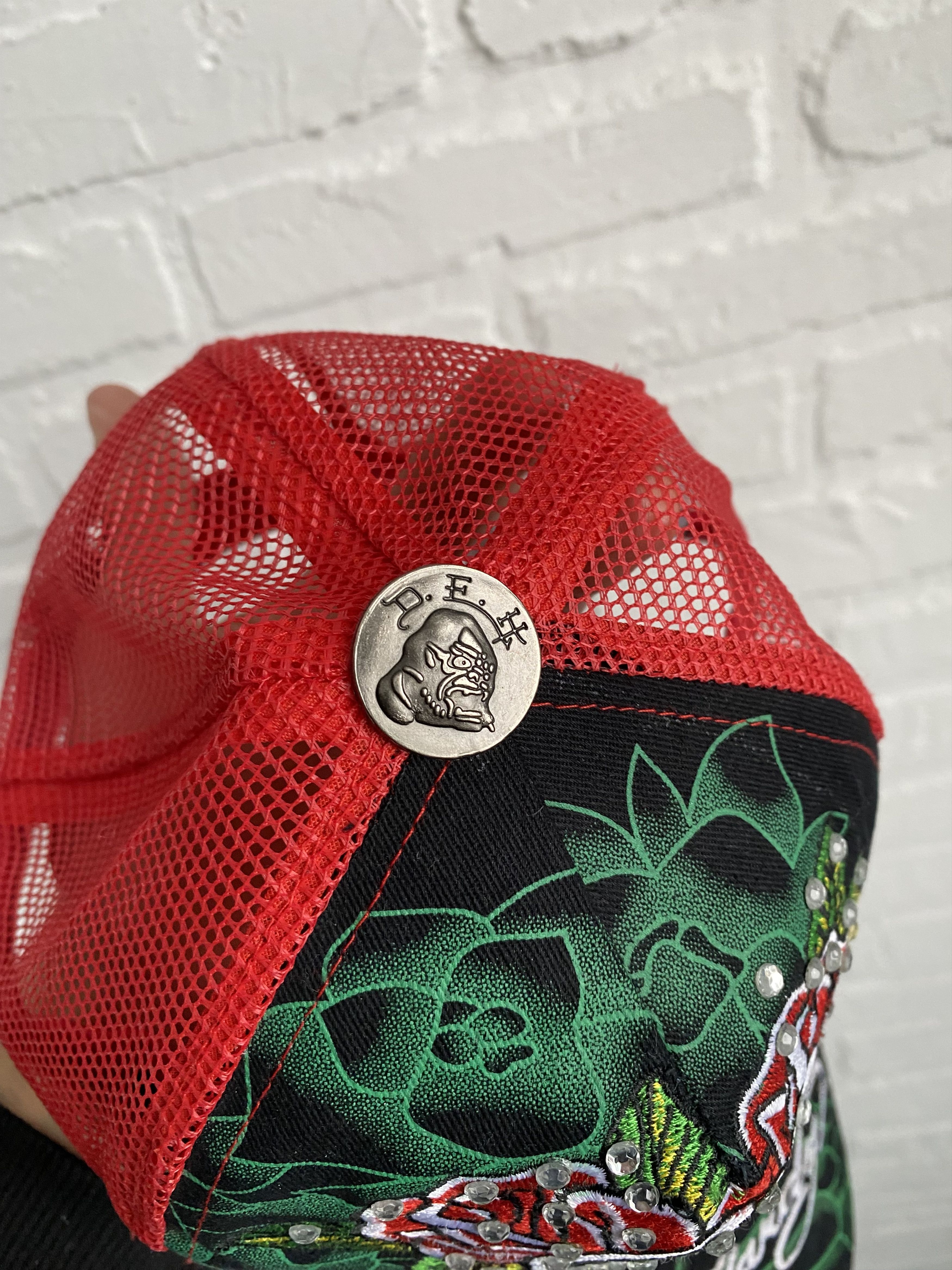Ed Hardy ED HARDY SKULL CRYSTALS snake trucker cap Size ONE SIZE - 8 Thumbnail