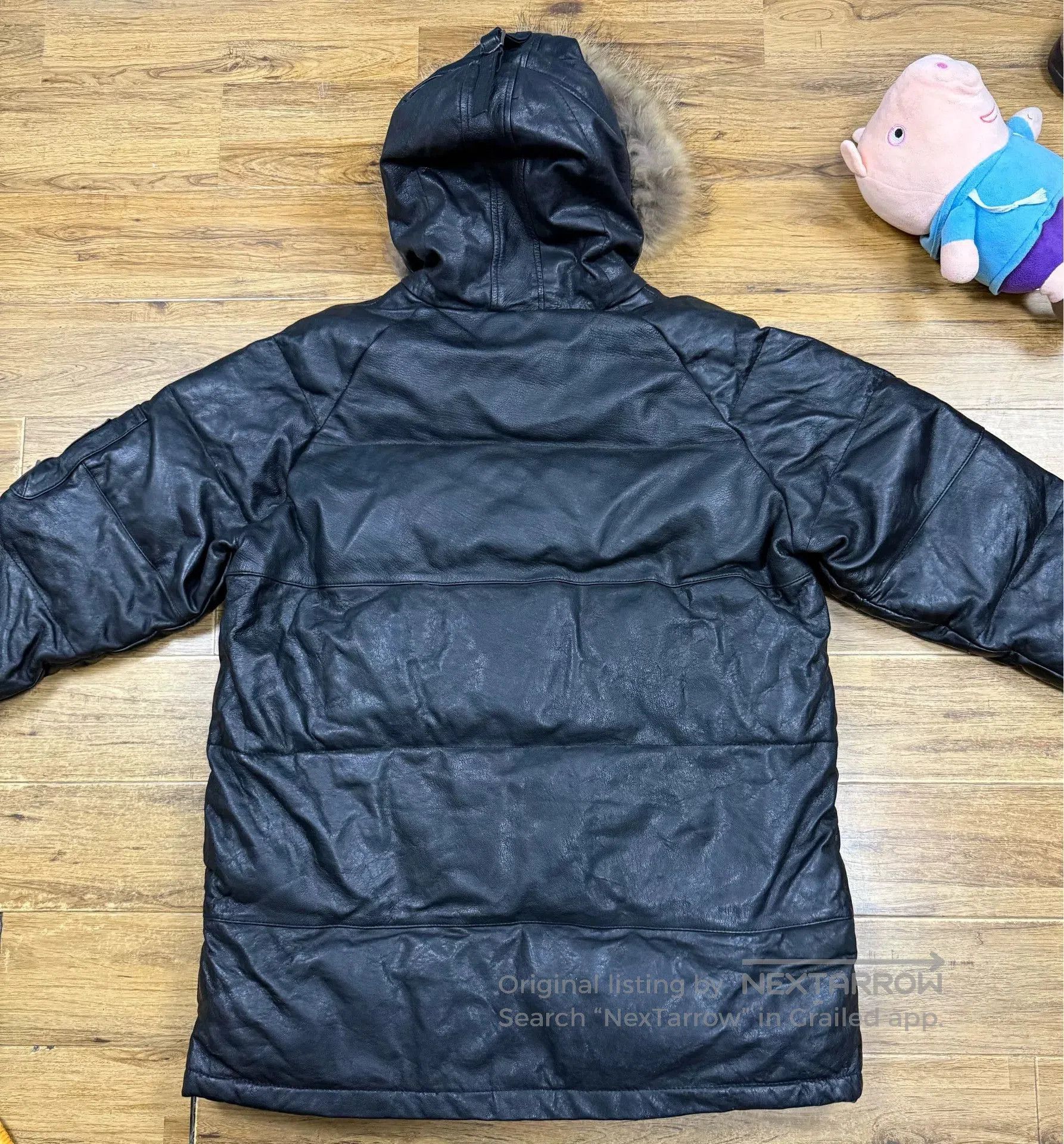 Timberland Timberland Men's Hooded Heavy Leather Jacket. Size US XL / EU 56 / 4 - 2 Thumbnail