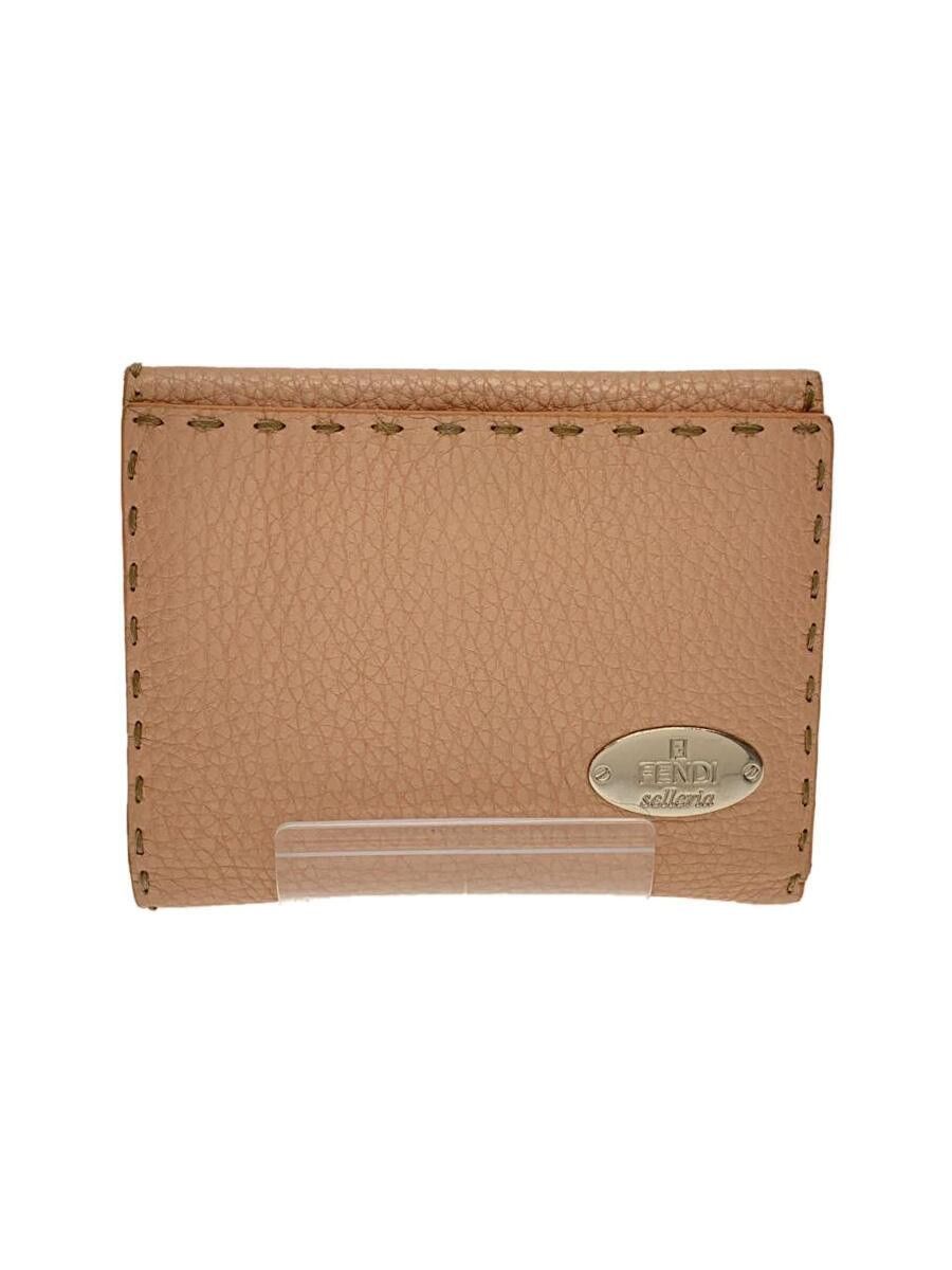 Fendi Fendi Leather Bi-Fold Wallet Beige Size ONE SIZE - 1 Thumbnail
