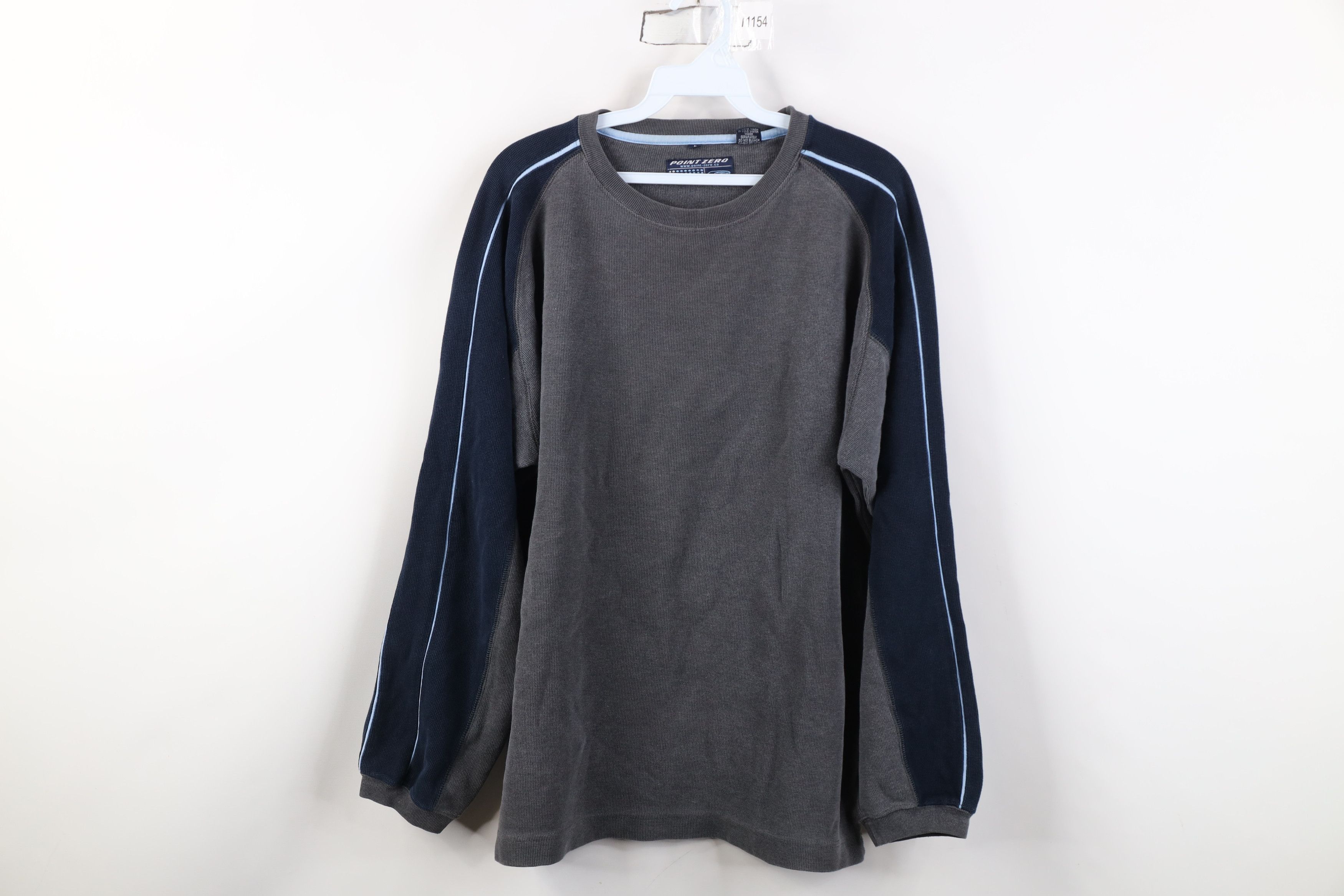 Vintage Vintage 90s Streetwear Waffle Knit Long Sleeve T-Shirt Size US L / EU 52-54 / 3 - 1 Thumbnail