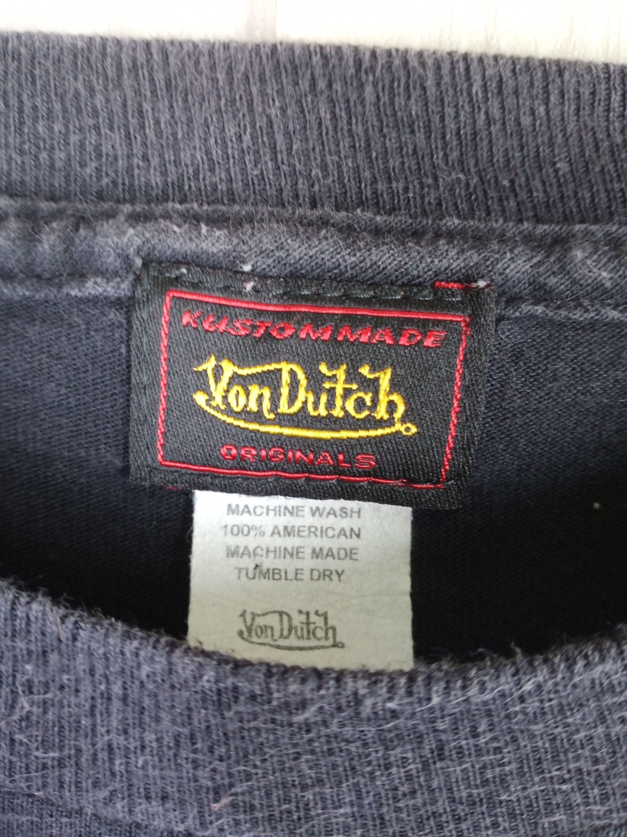 Von Dutch Rare Vintage 90s Von Dutch Built 2 Ride Tshirt Size US M / EU 48-50 / 2 - 6 Thumbnail